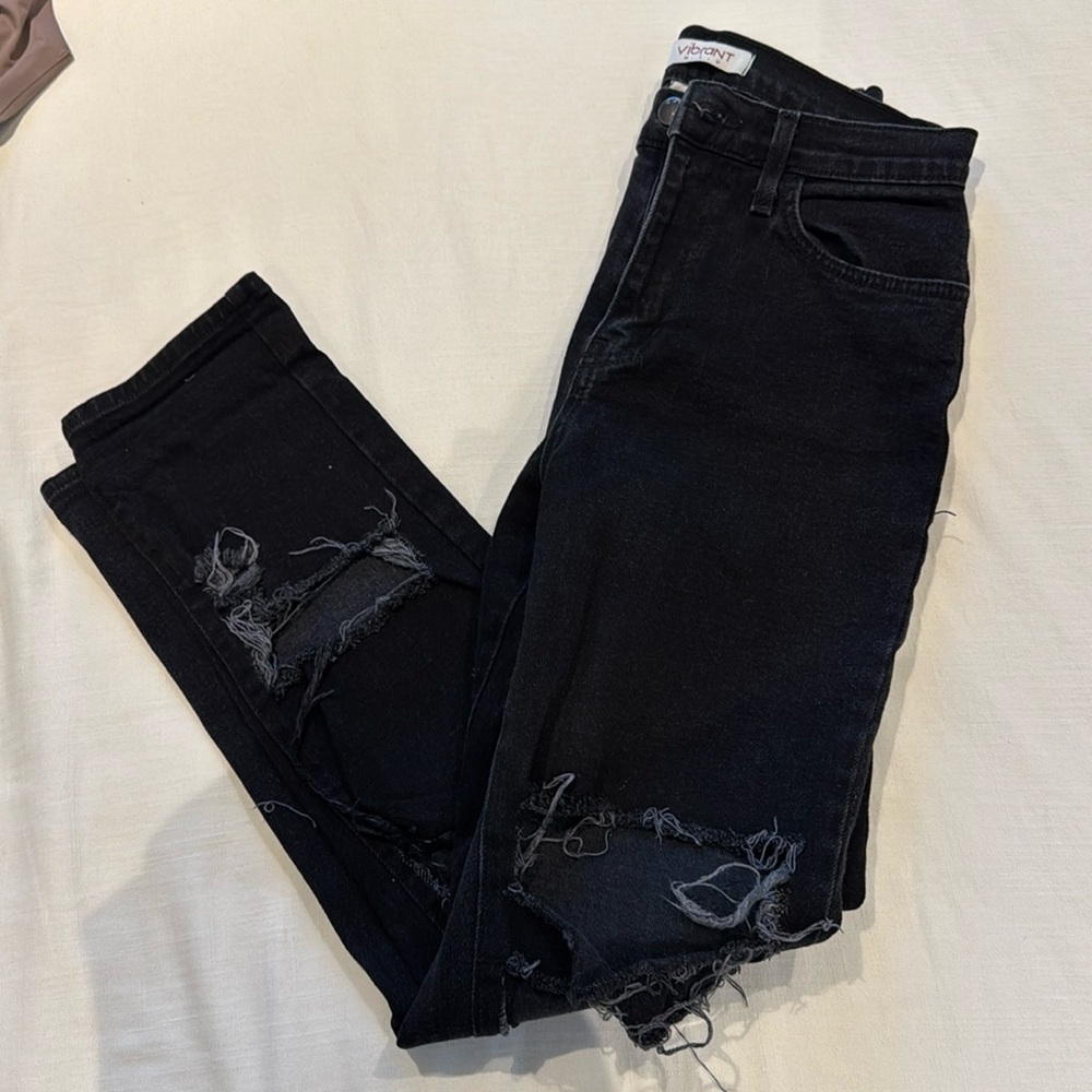 Black ripped jeans